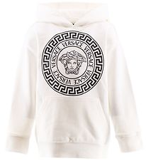 Versace Hoodie - Greca/Medusa - White/Black w. Print