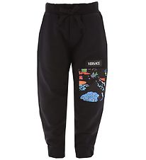 Versace Sweatpants - Black w. Print/Pockets