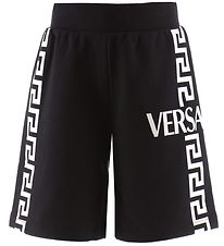 Versace Shorts en Molleton - Noir av. Blanc