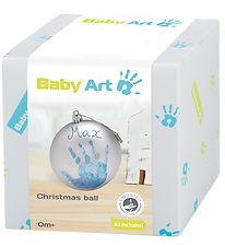 Baby Art Christmas Ornaments - Hand and Footprints - Silver