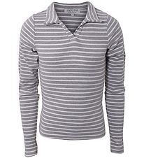 Hound Bluse - Rib Striped - Grau/Wei