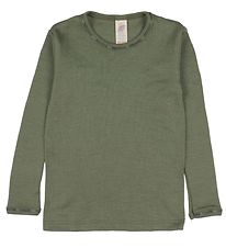 Engel Blouse - Wol/Zijde - Olive