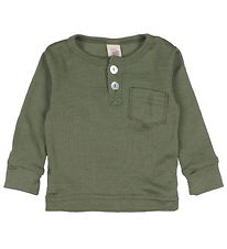 Engel Blouse - Wol/Zijde - Olive