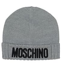 Moschino Mtze - Wolle/Acryl - Graumeliert