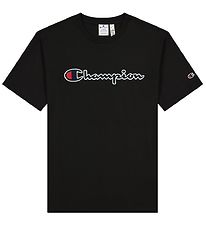 Champion Fashion T-Shirt - Zwart m. Logo