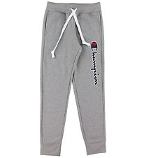 Champion Fashion Sweatpants - Rib manschett - Grmelerad m. Logo
