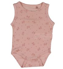 Fixoni Romper mouwloos - Wol/Zijde - Misty Rose m. sterren