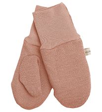 Racing Kids Mittens - Wool/Cotton - Dusty Rose