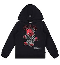 Philipp Plein Hoodie - Teddy Bear - Black/Red w. Silimisten