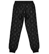 Philipp Plein Sweatpants - Monogram - Black w. Print