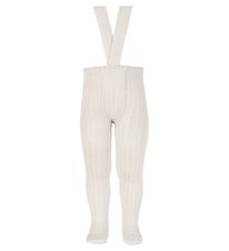 Condor Strumpbyxor m. Hängslen - Rib - Beige