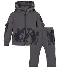 Emporio Armani Sweat Set - Charcoal Grey w. Camouflage