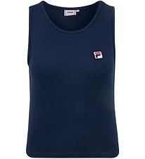 Fila Topp - Cropped - Rib - Marinbl