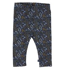 Smallstuff Leggingsit - Flower Y - Dark Blue