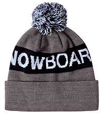 DC Knitted Beanie - Chester - Grey Melange/Black w. Pom-Pom