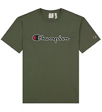 Champion Fashion T-Shirt - Vert av. Logo