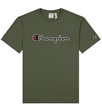 Champion Fashion Stuttermabolur - Grænt M. Lógó