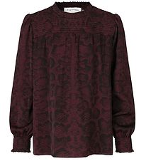 Rosemunde Blouse - Recycl Polyester - Merlot Snake Imprim