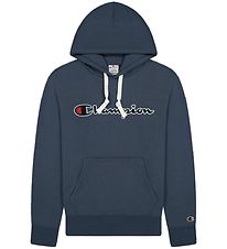 Champion Fashion Hoodie - Blue w. Logo