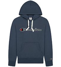 Champion Fashion Hoodie - Blue w. Logo