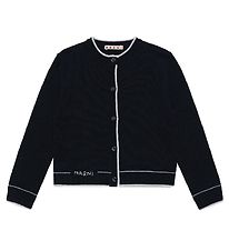 Marni Cardigan - Wolle - Navy m. Wei