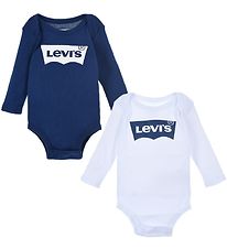 Levis Romper l/s - 2-pack - Landgoed Blue/White