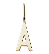 Design Letters Pendant For Necklace - A - 18K Gold Plated