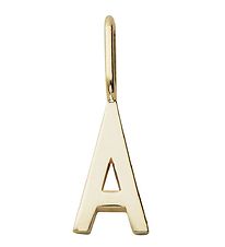 Design Letters Anhänger für Halskette - A - 18 Karat vergoldet