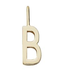 Design Letters Pendant For Necklace - B - 18K Gold Plated