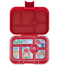 Yumbox Lunchbox w. 6 Room - Bento Original - Wow Red Funny Monst