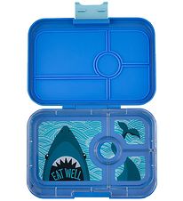 Yumbox Lunchbox w. 4 Rooms - Bento Tapas - True Blue w. Shark