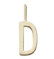 Design Letters Pendant For Necklace - D - 18K Gold Plated