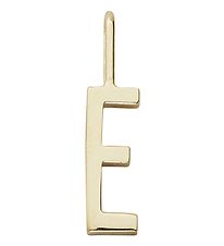 Design Letters Pendant For Necklace - E - 18K Gold Plated