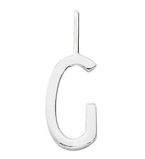 Design Letters Pendant For Necklace - G - Silver