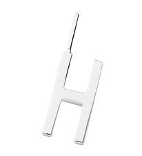 Design Letters Pendant For Necklace - H - Silver