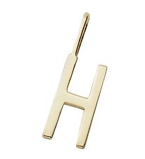 Design Letters Pendant For Necklace - H - Silver