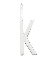 Design Letters Pendant For Necklace - K - Silver