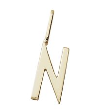 Design Letters Pendant For Necklace - N - 18K Gold Plated