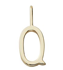 Design Letters Pendant For Necklace - Q - 18K Gold Plated