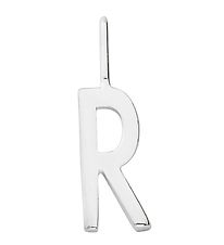 Design Letters Pendant For Necklace - R - Silver