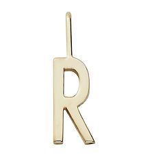 Design Letters Pendant For Necklace - R - 18K Gold Plated