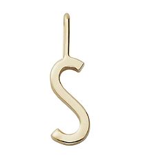Design Letters Pendant For Necklace - S - 18K Gold Plated