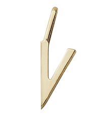 Design Letters Pendant For Necklace - V - 18K Gold Plated