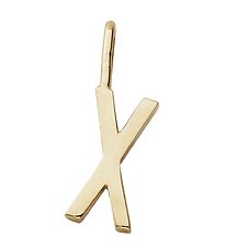 Design Letters Pendant For Necklace - X - 18K Gold Plated