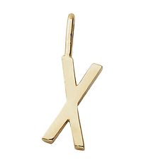 Design Letters Hanger Naar Ketting - X - 18 K vergulde