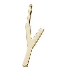 Design Letters Pendant For Necklace - Y - 18K Gold Plated