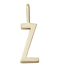 Design Letters Pendant For Necklace - Z - 18K Gold Plated