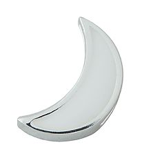 Design Letters Pendant For Necklace - Moon - Silver/White