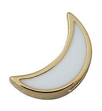Design Letters Pendant For Necklace - Moon - Gold/White