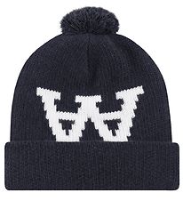 Wood Wood Muts m. Pom-Pom - Wol - Kai - Navy